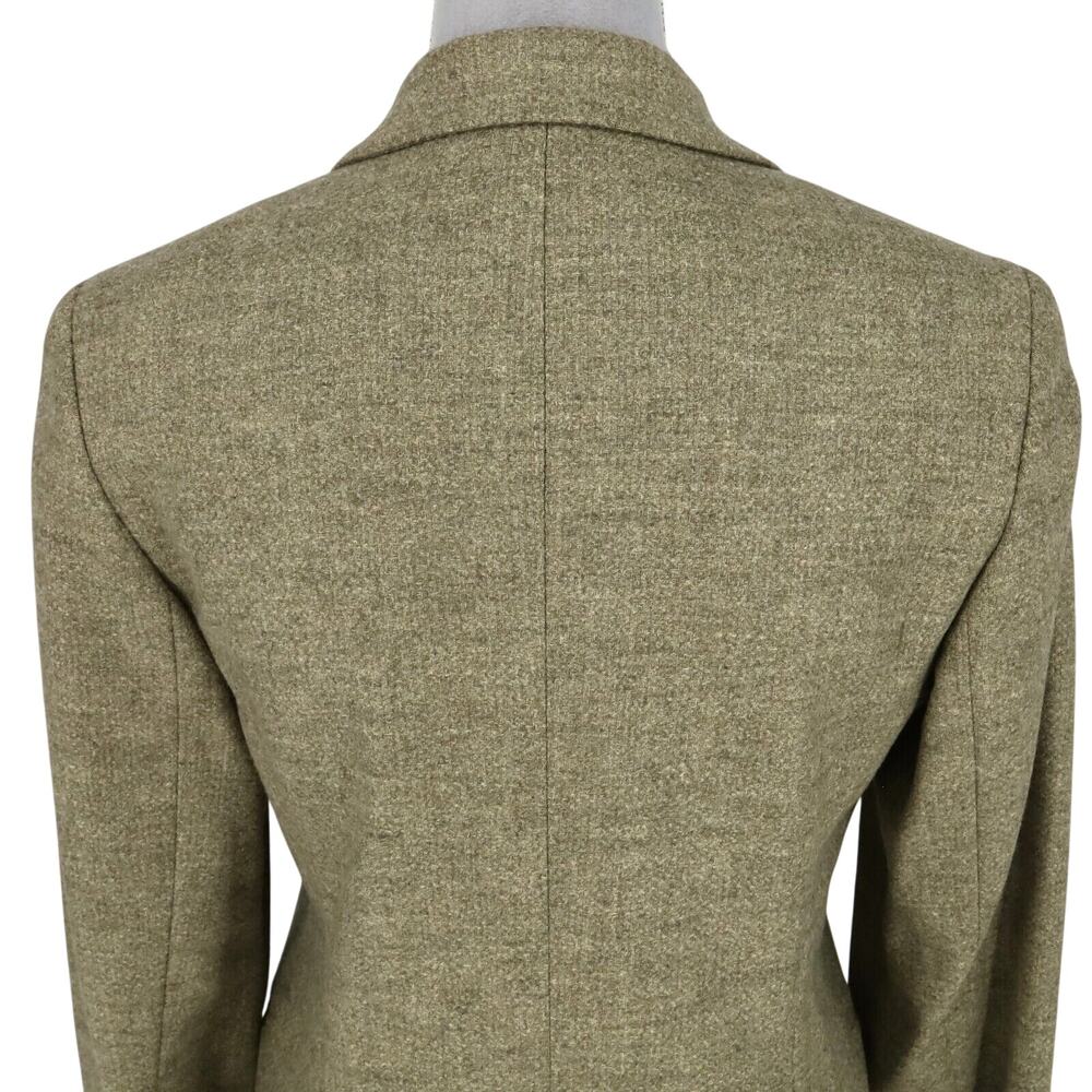 Lafayette 148 Jacket Womens 4 Beige Green Wool Cashmere Blend Lined Blazer New - Picture 6 of 16